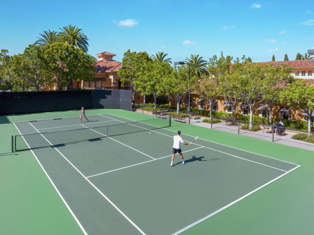 Tennis court in apartment