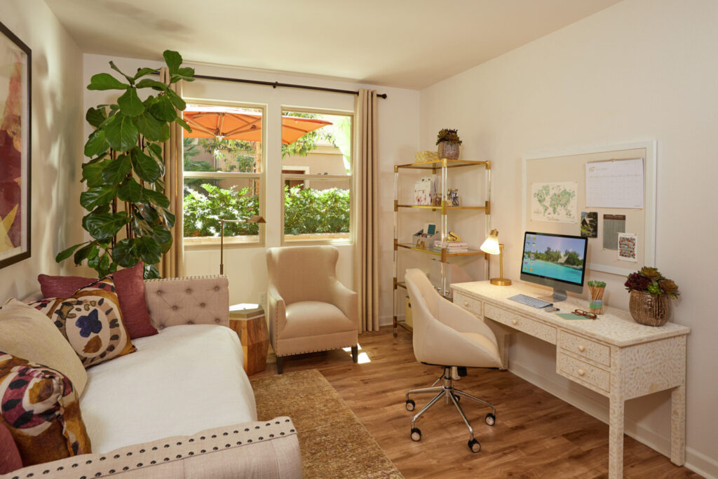 Interior view of office space in apartment home