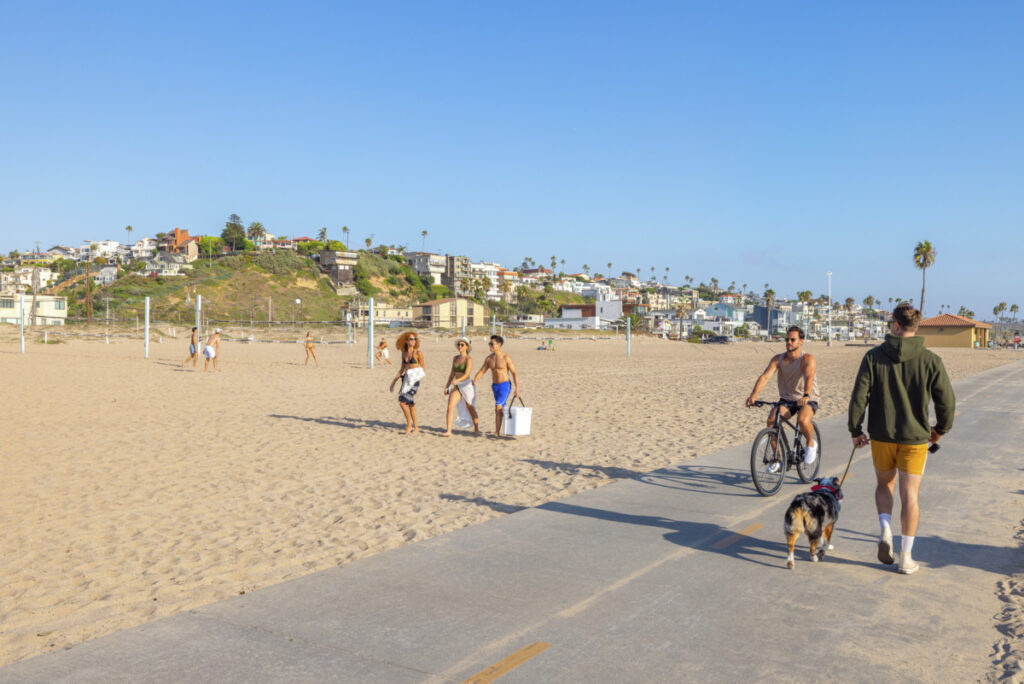 People enjoying the beach