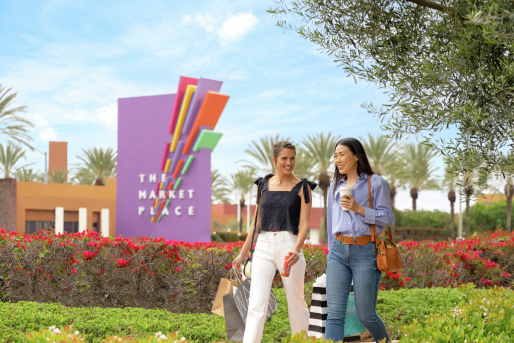 2 women shopping at The Market Place