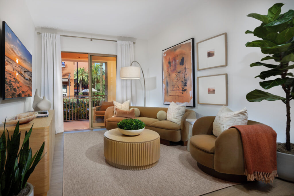 Living room view of Colonnade apartment home